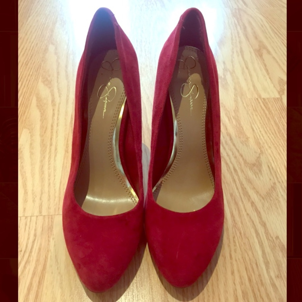 Jessica Simpson Red Suede Heels